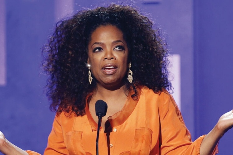 Oprah speaking at an event