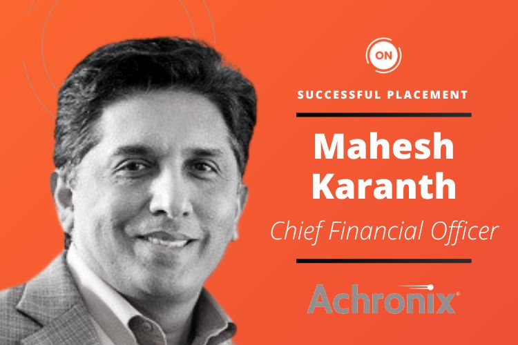 Mahesh Karanth named Chief Financial Officer