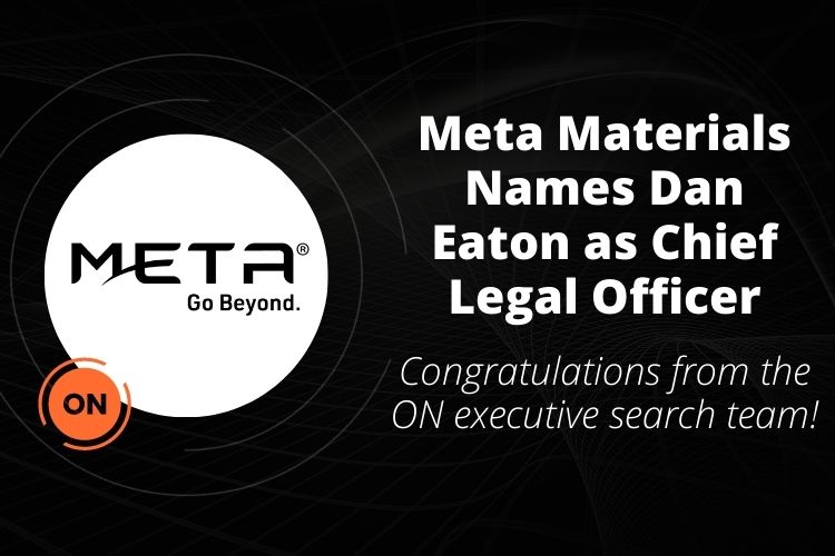 Meta Materials named Dan Eaton as Chief Legal Officer